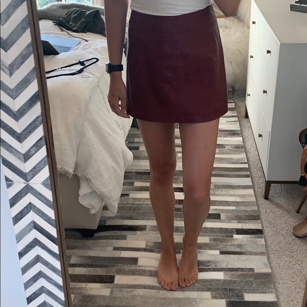 Free People leather skirt